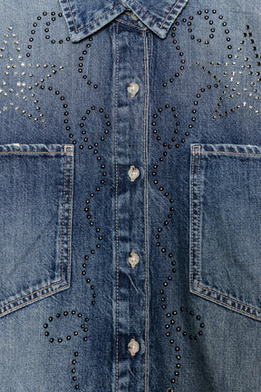 STUDDED DENIM SHIRT