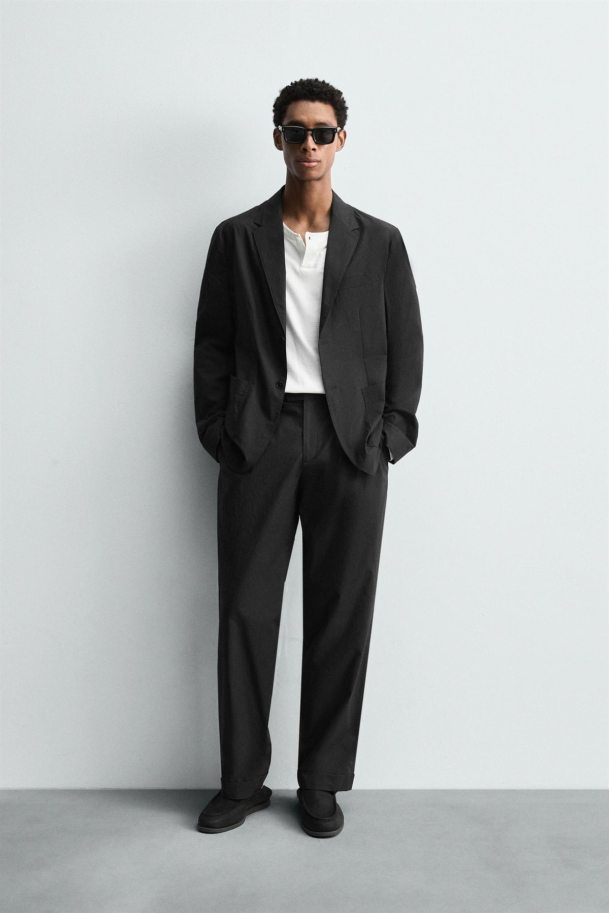 POPLIN SUIT BLAZER - Image 1
