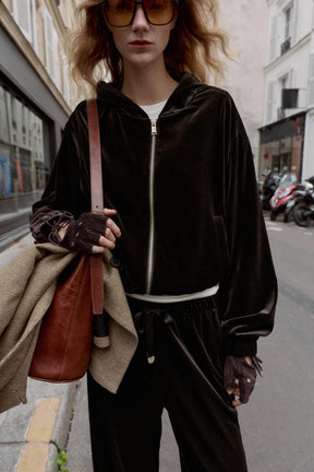 Velvet Hoodie Jacket