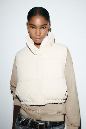 RUBBERISED QUILTED GILET - Image 2