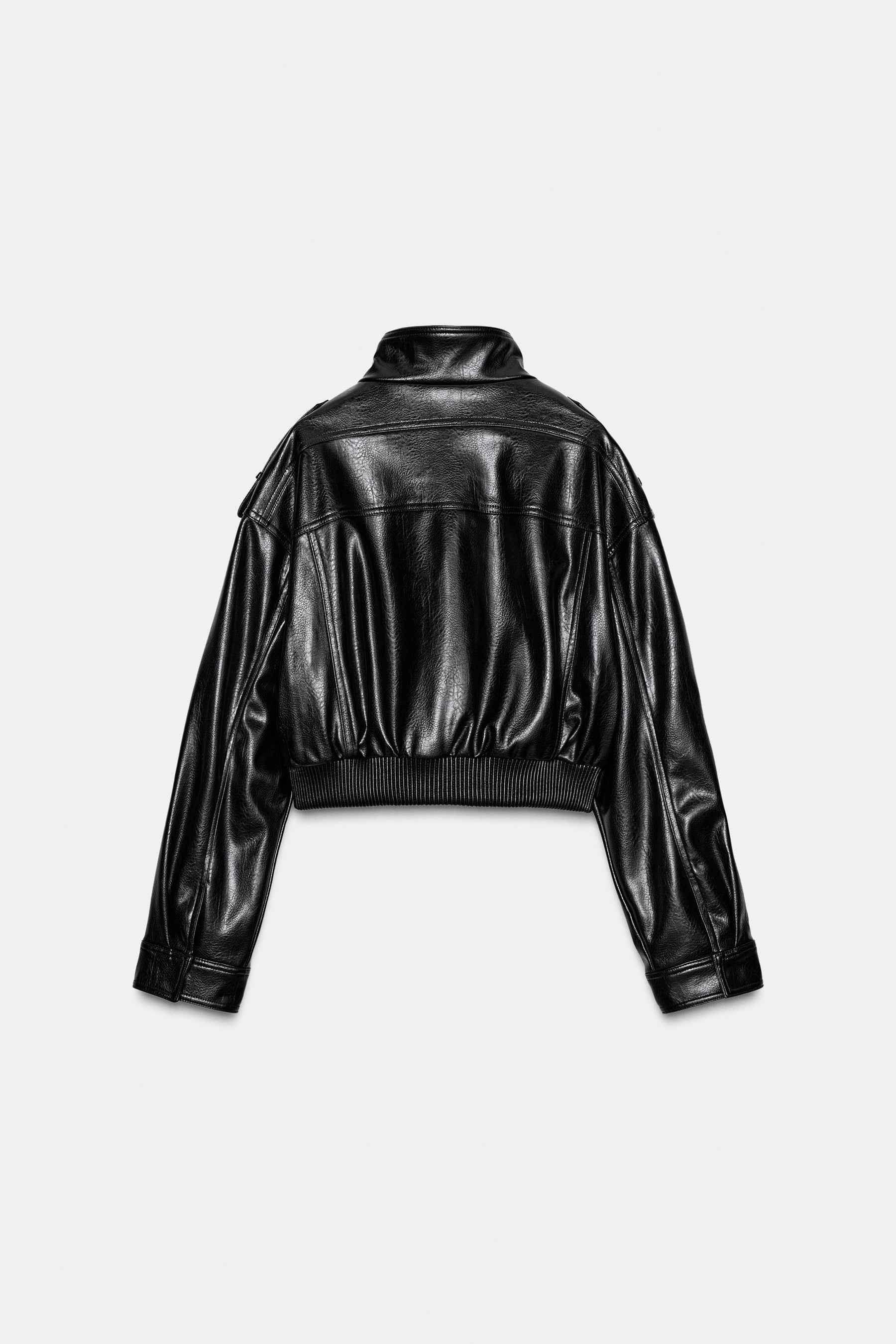 Faux Leather Jacket with