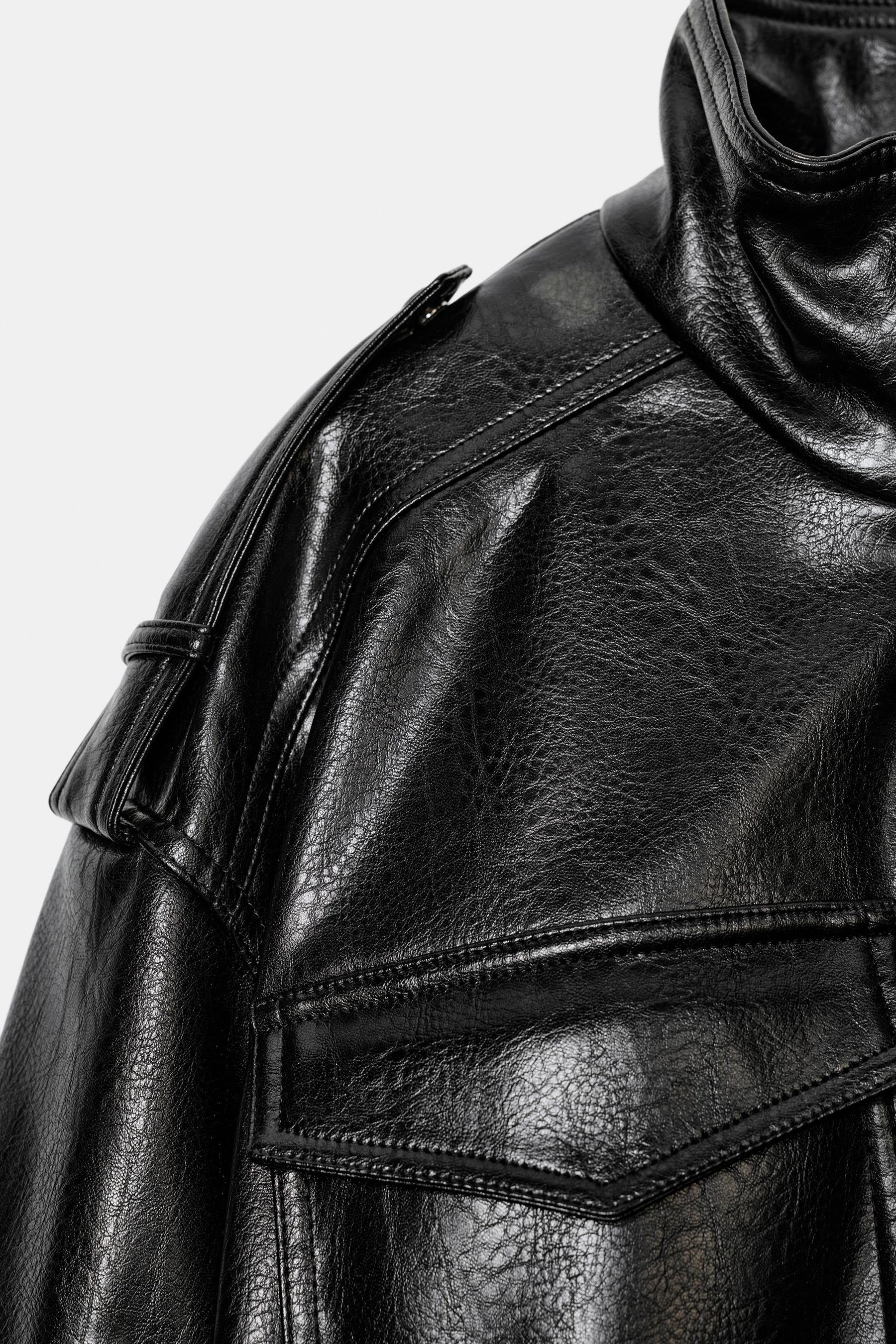 Faux Leather Jacket with