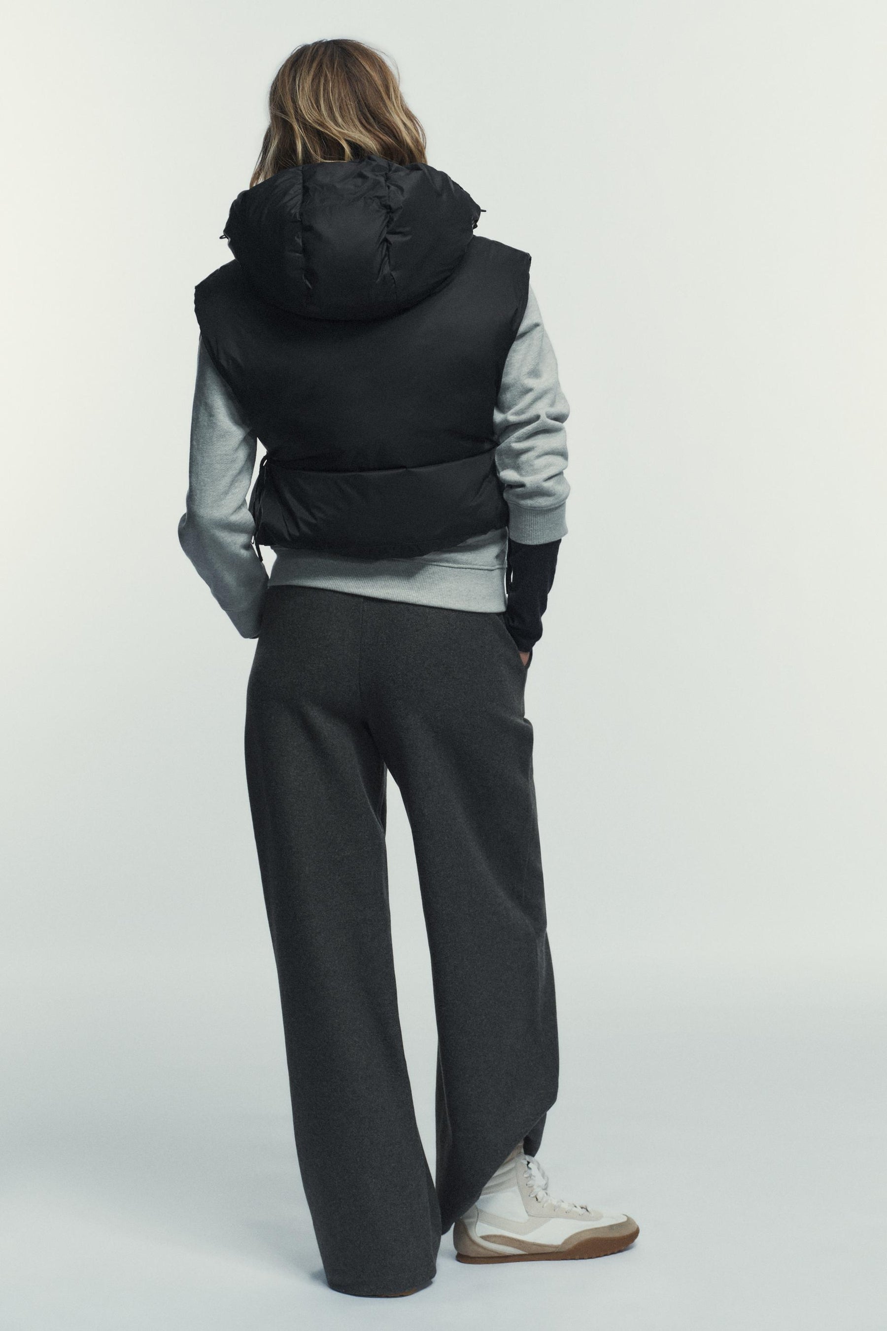 FEATHER DOWN GILET WITH TIES - Image 4