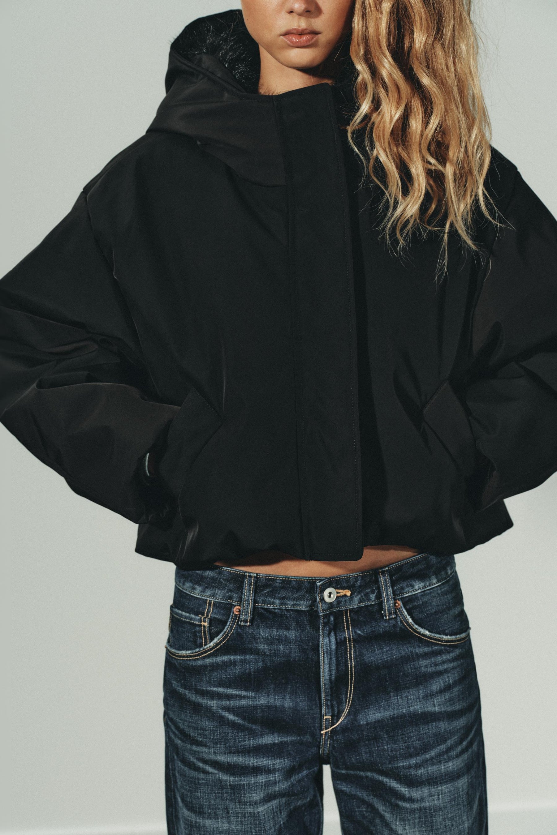 Quilted Jacket with Fur