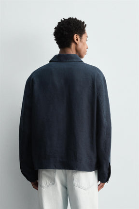 REGULAR FIT 100% LINEN JACKET - Image 3