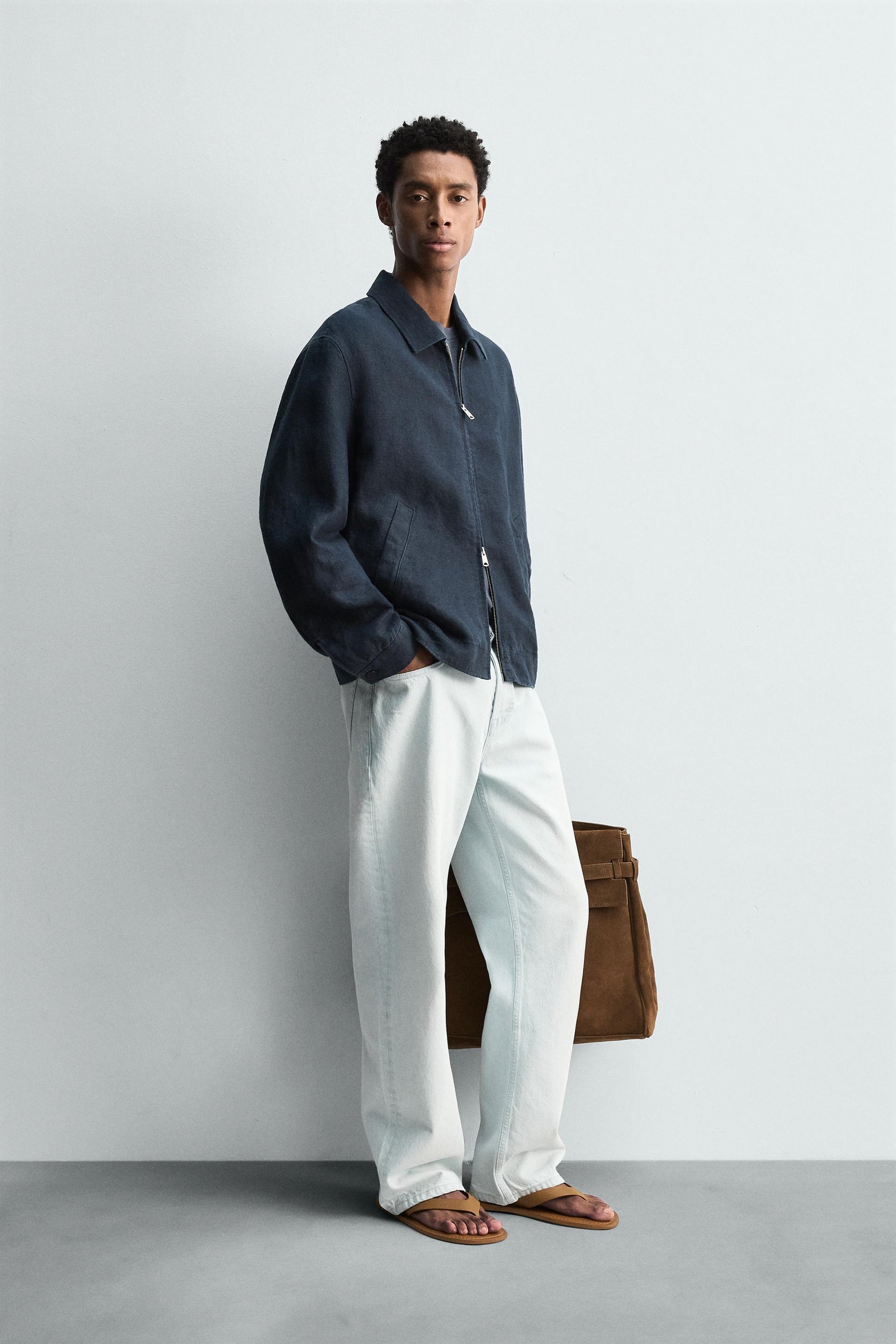 REGULAR FIT 100% LINEN JACKET - Image 4