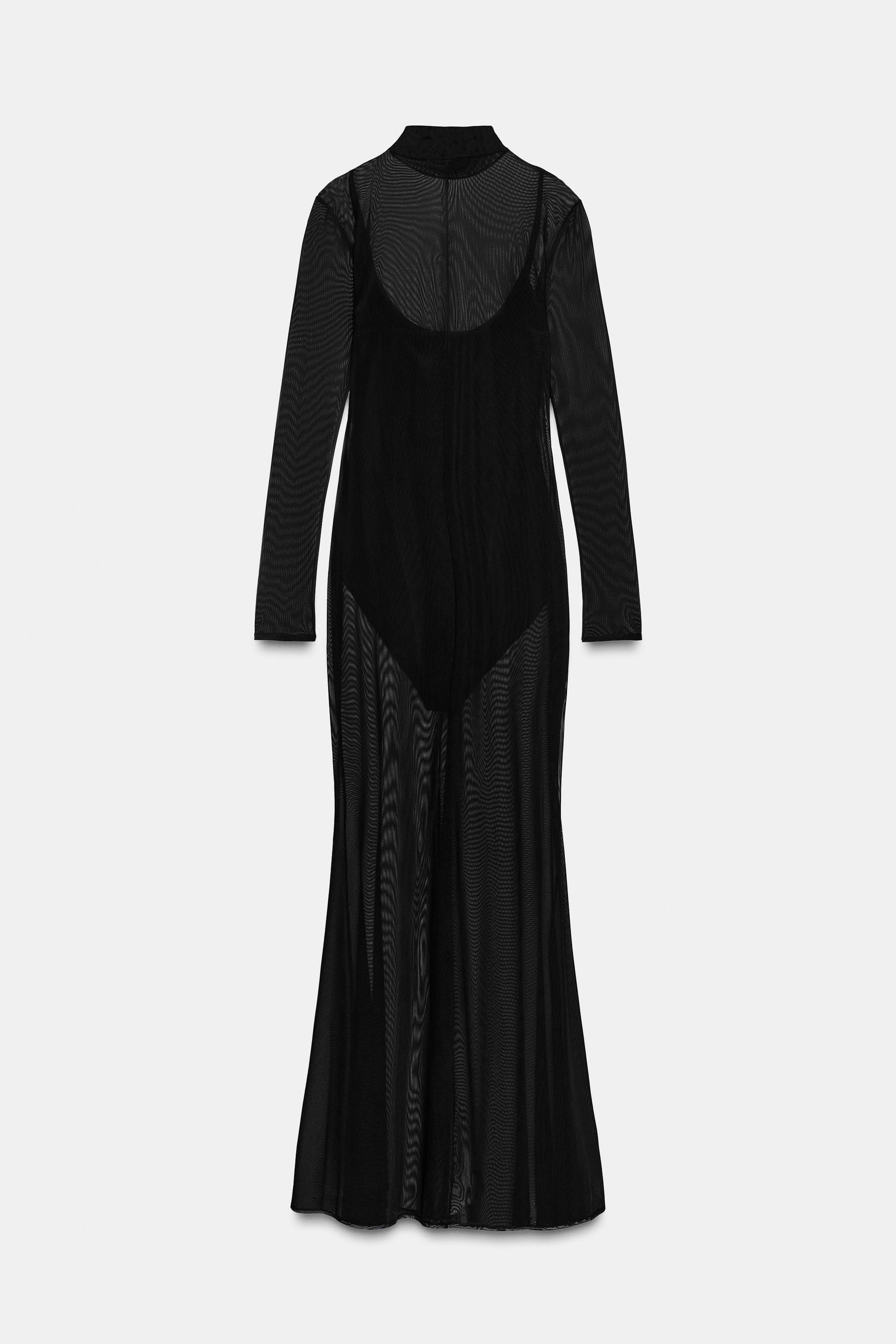 SEMI-SHEER BODYSUIT DRESS