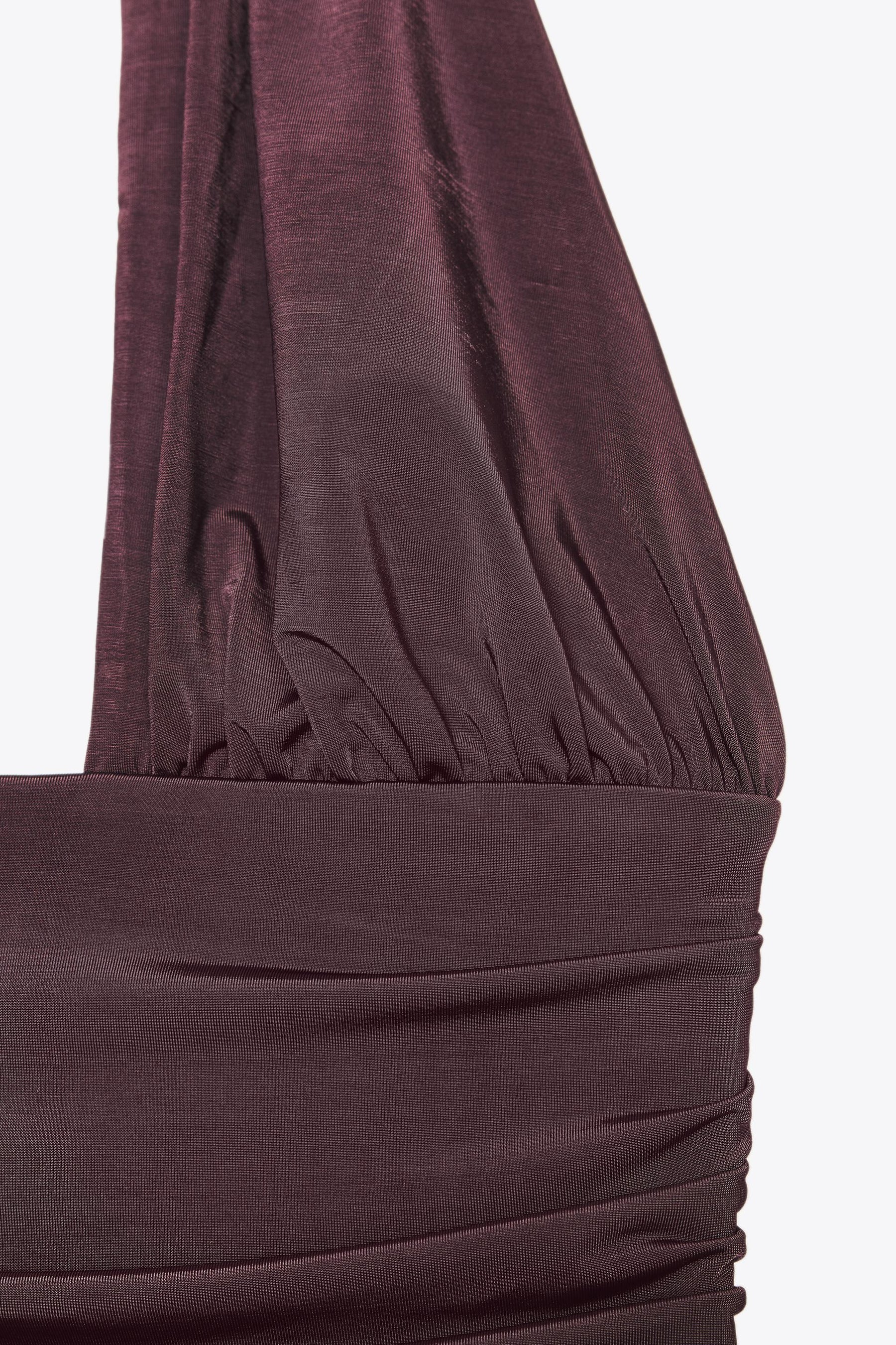 HALTERNECK DRAPED BODYSUIT