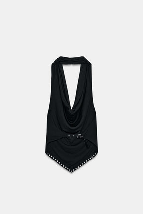 Studded Halter Top