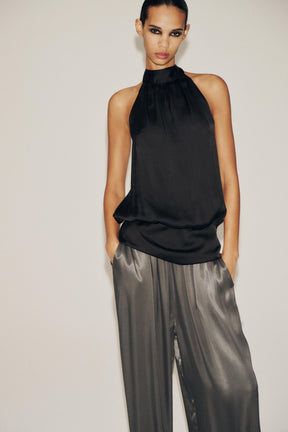 Satin Halter Top