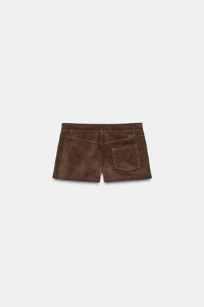 Suede Mini Shorts