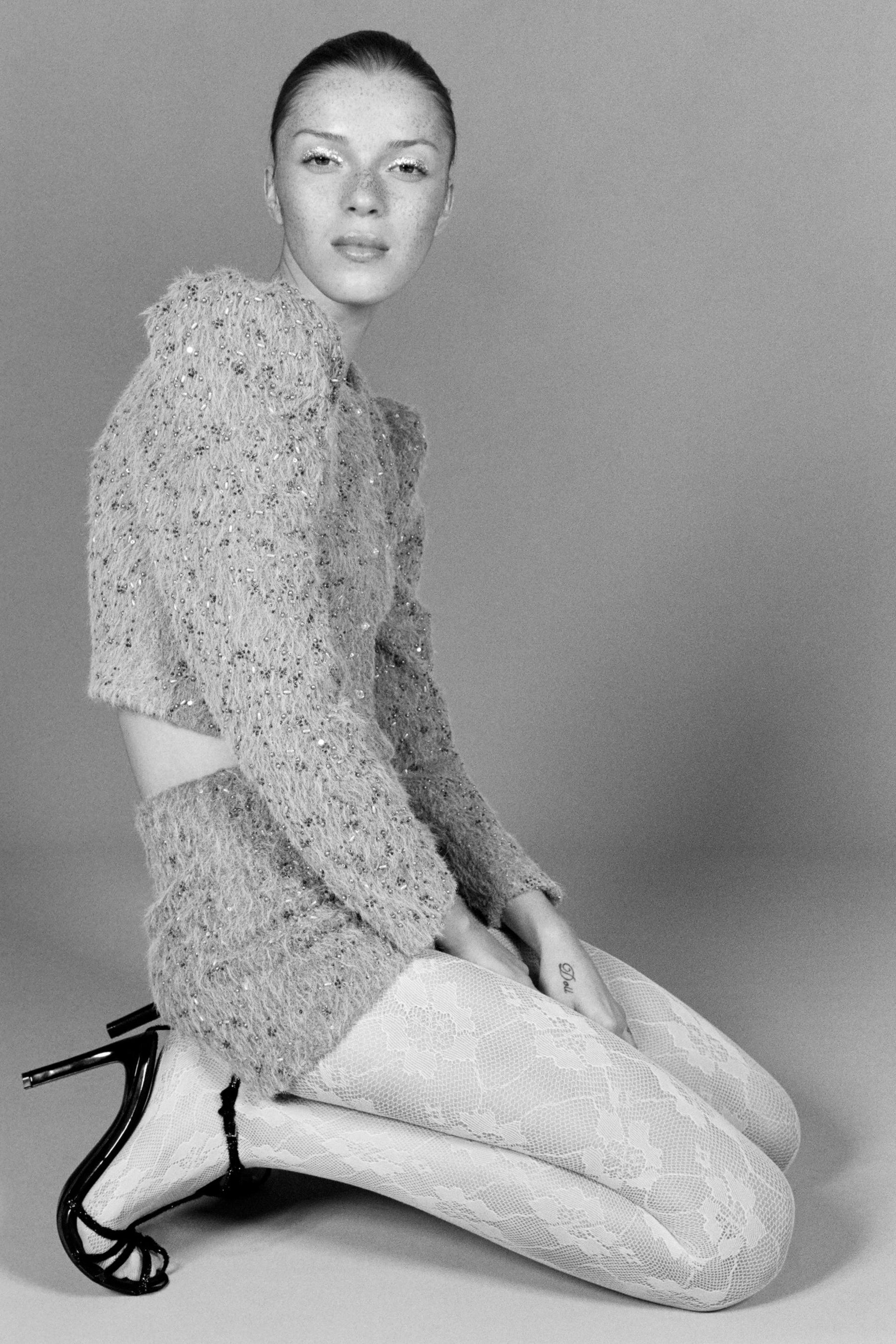 Faux Fur Beaded Shorts