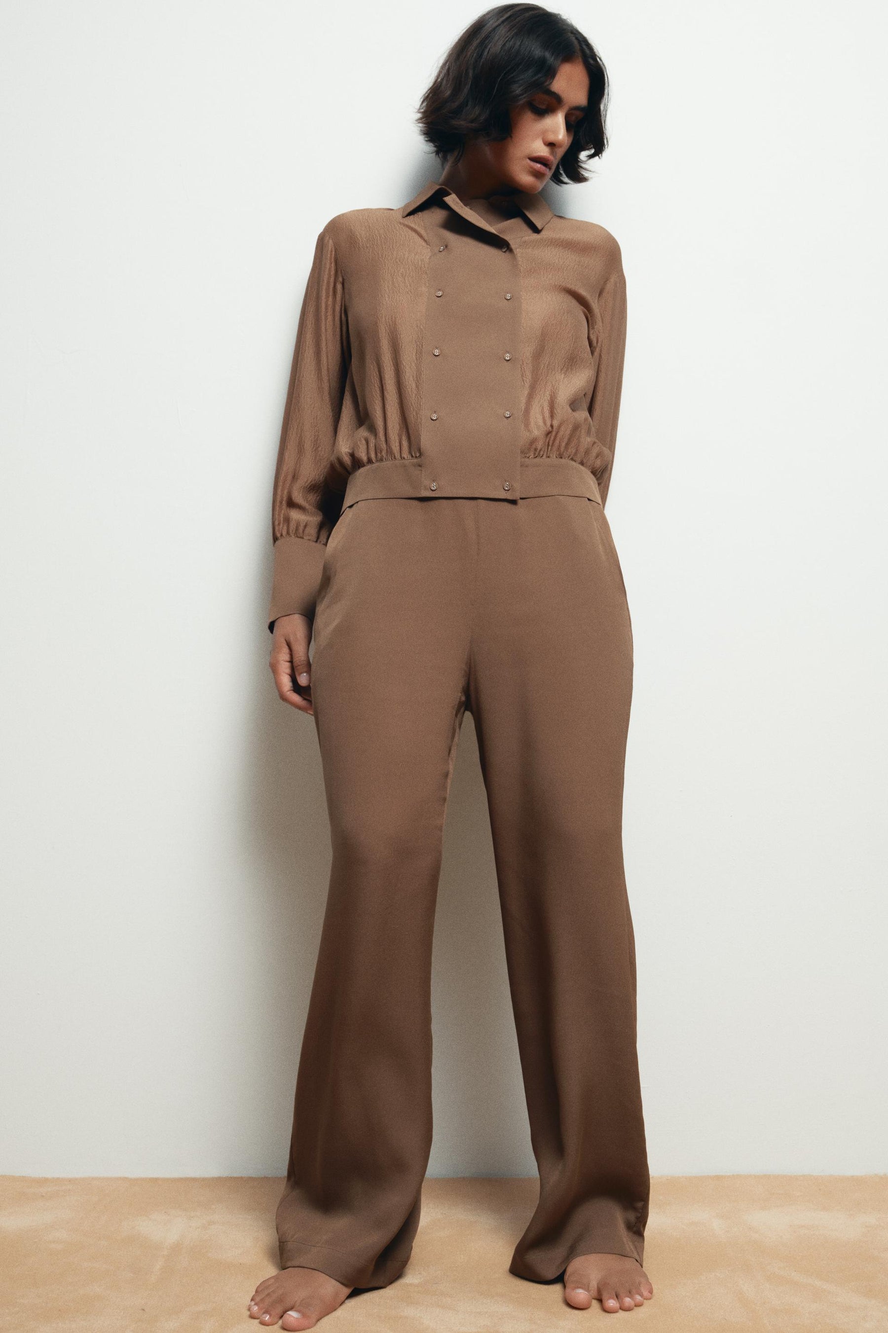 Silk Double-Breasted Shirt