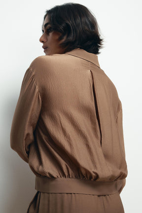 Silk Double-Breasted Shirt