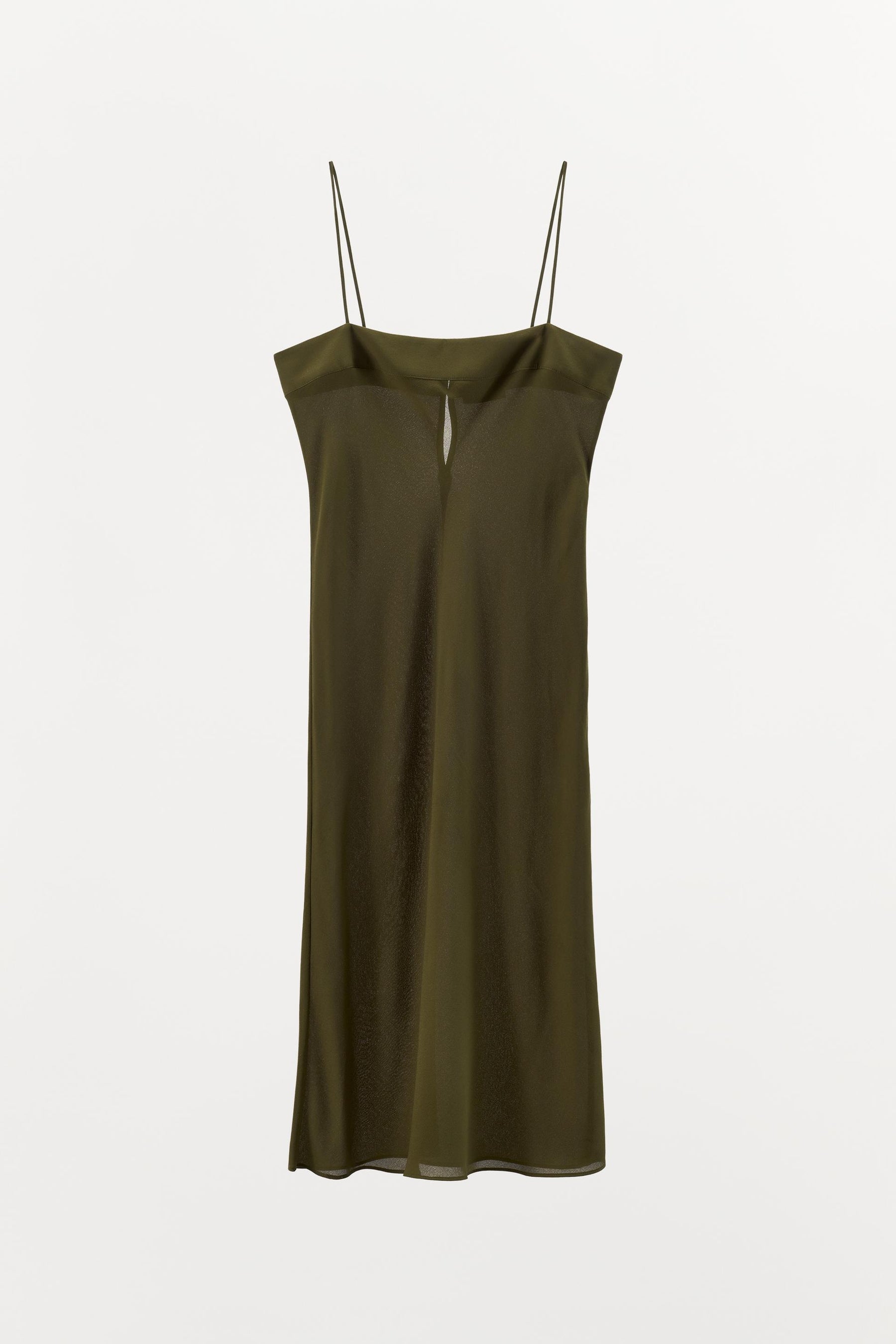 100% SILK STRAPPY MIDI DRESS - Image 6