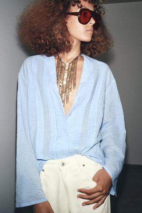 Textured Oversize Shirt