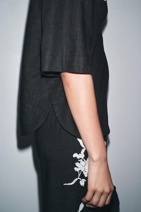 Beaded Embroidery Trousers