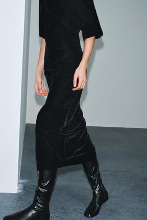 ZW COLLECTION VELVET DRESS - Image 5