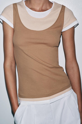 Contrast Layered Shirt