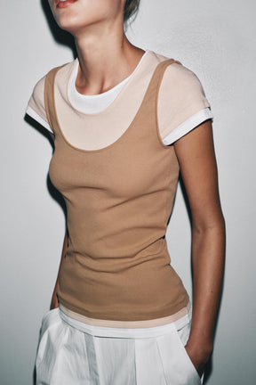 Contrast Layered Shirt