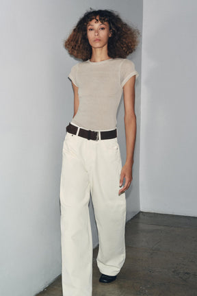 WOOL SHORT SLEEVE SHIRT