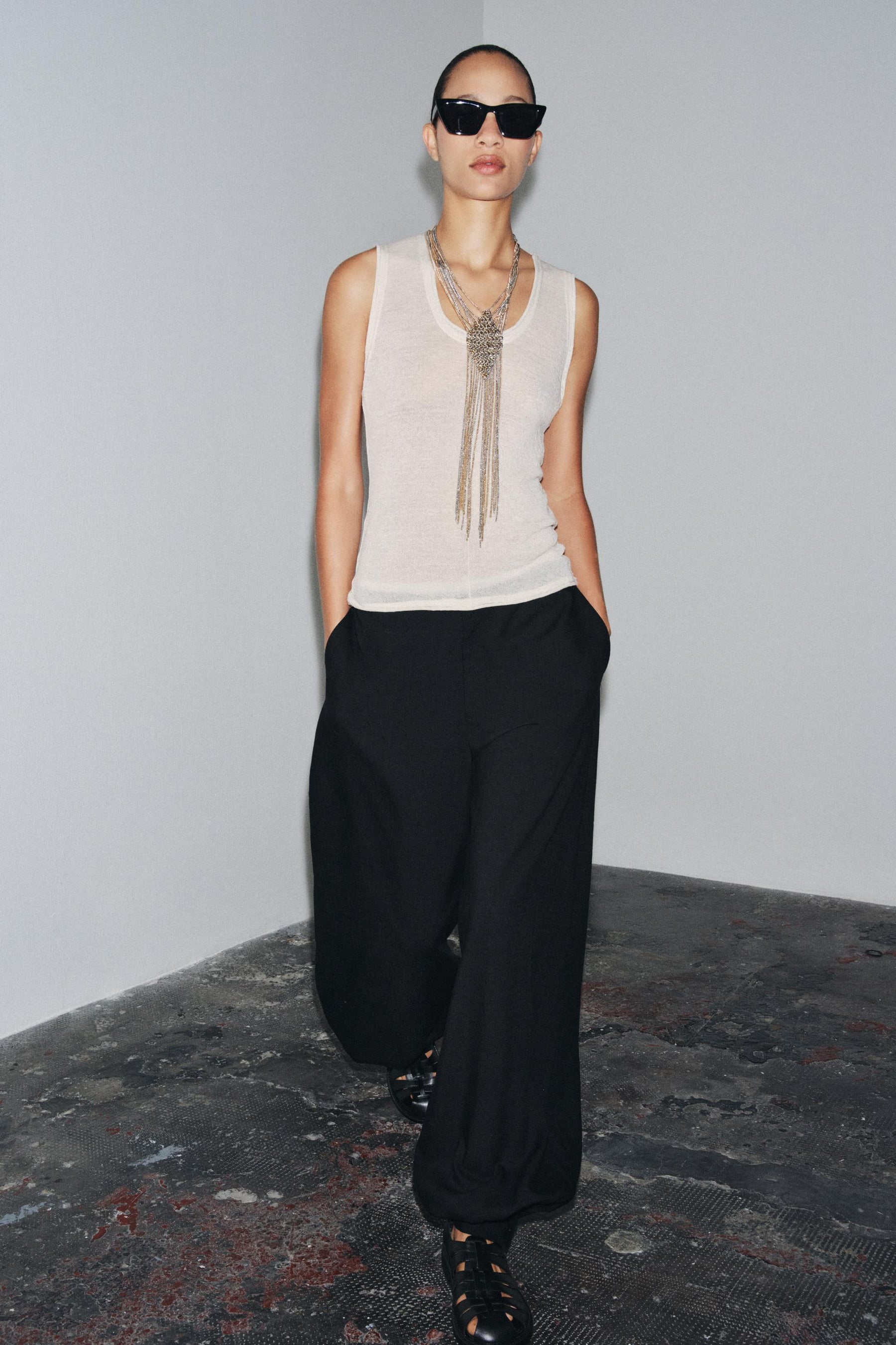 Wool Blend Sleeveless Top