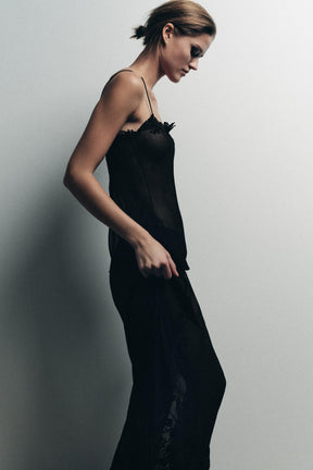 EMBROIDERED GEORGETTE TOP