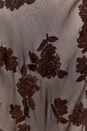 Floral Embroidered Semi-Sheer Shirt