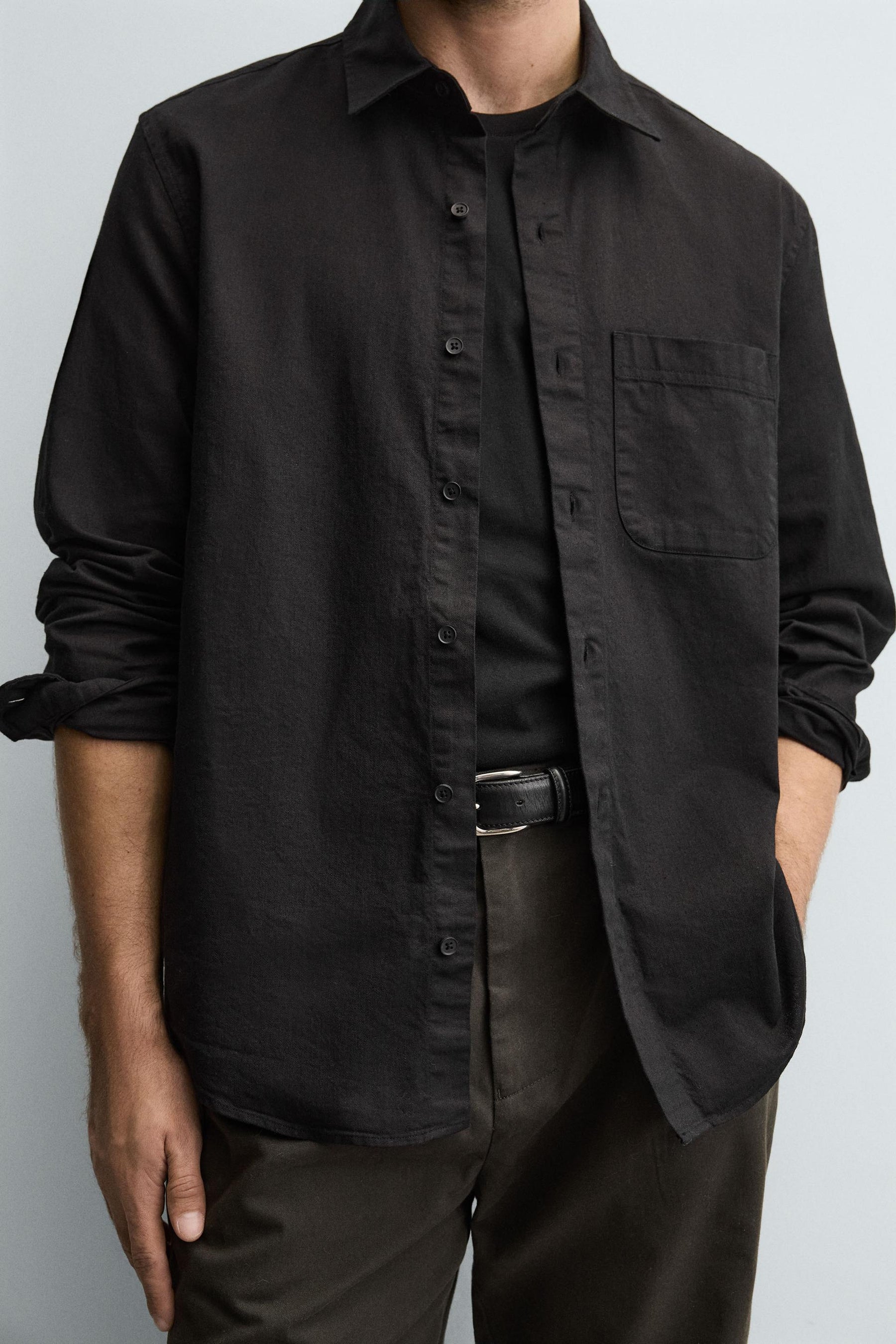 COTTON/LINEN SHIRT - Image 5