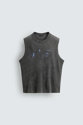 WASHED PRINT KNIT TANK TOP - Image 6