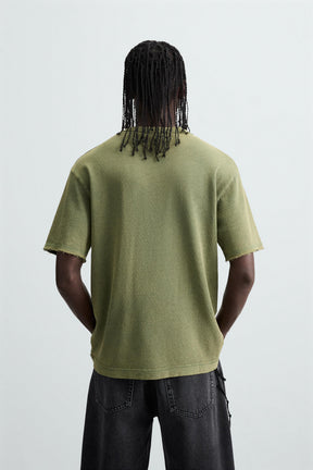 WASHED PRINT KNIT T-SHIRT - Image 3