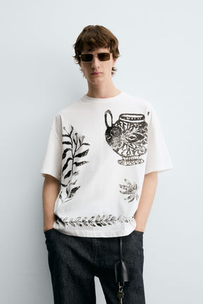 CONTRAST PRINT T-SHIRT - Image 2