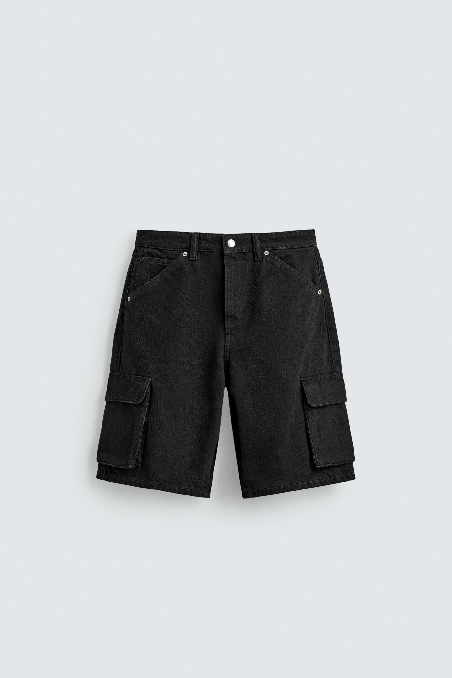 DENIM CARGO BERMUDA SHORTS - Image 6