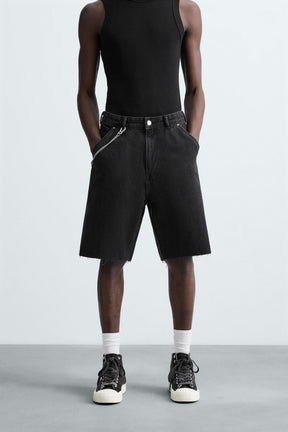 CARPENTER POCKET DENIM BERMUDA SHORTS - Image 2