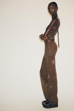 Beaded Sequin Trousers