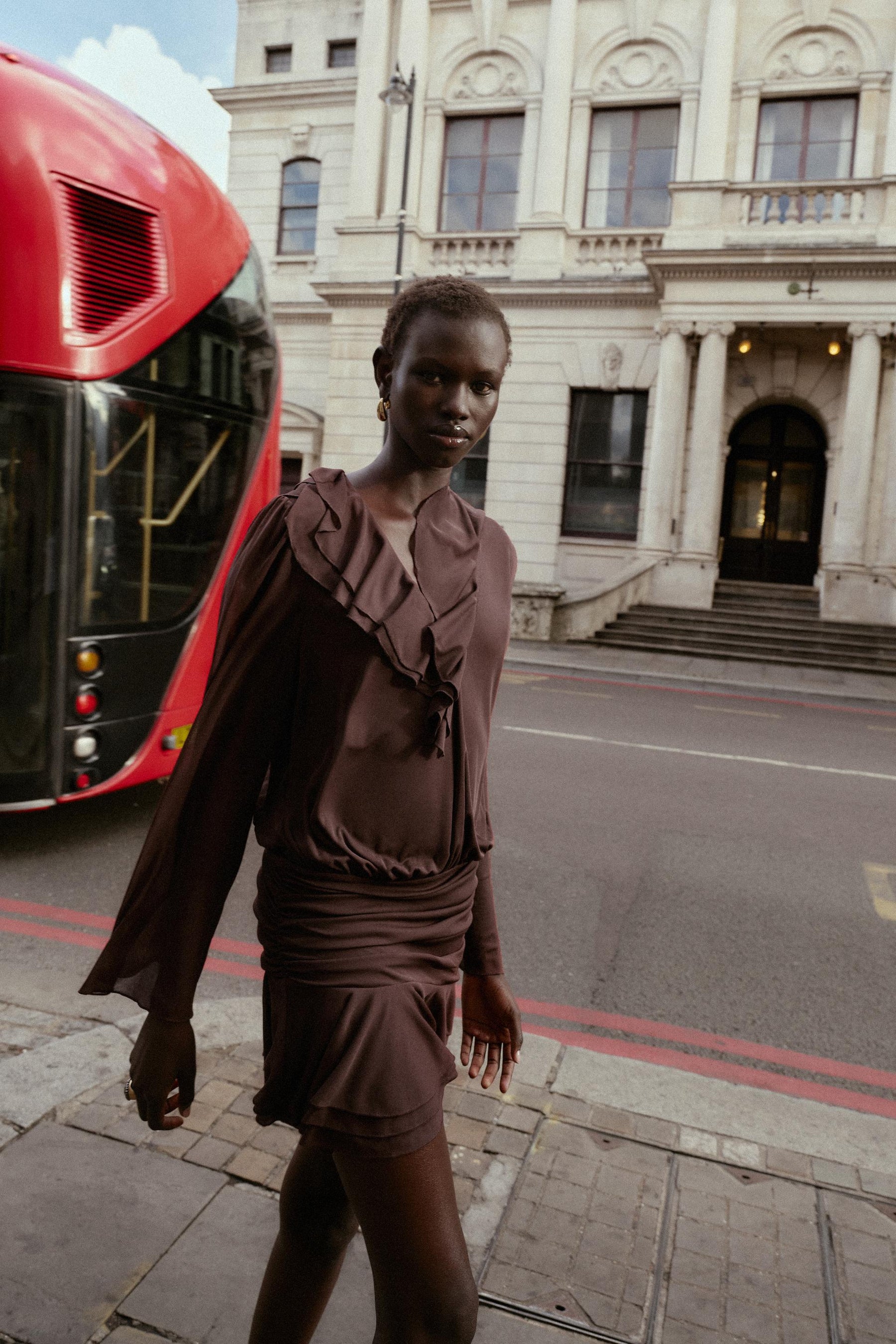 SHORT DRESS WITH RUFFLES - Image 2