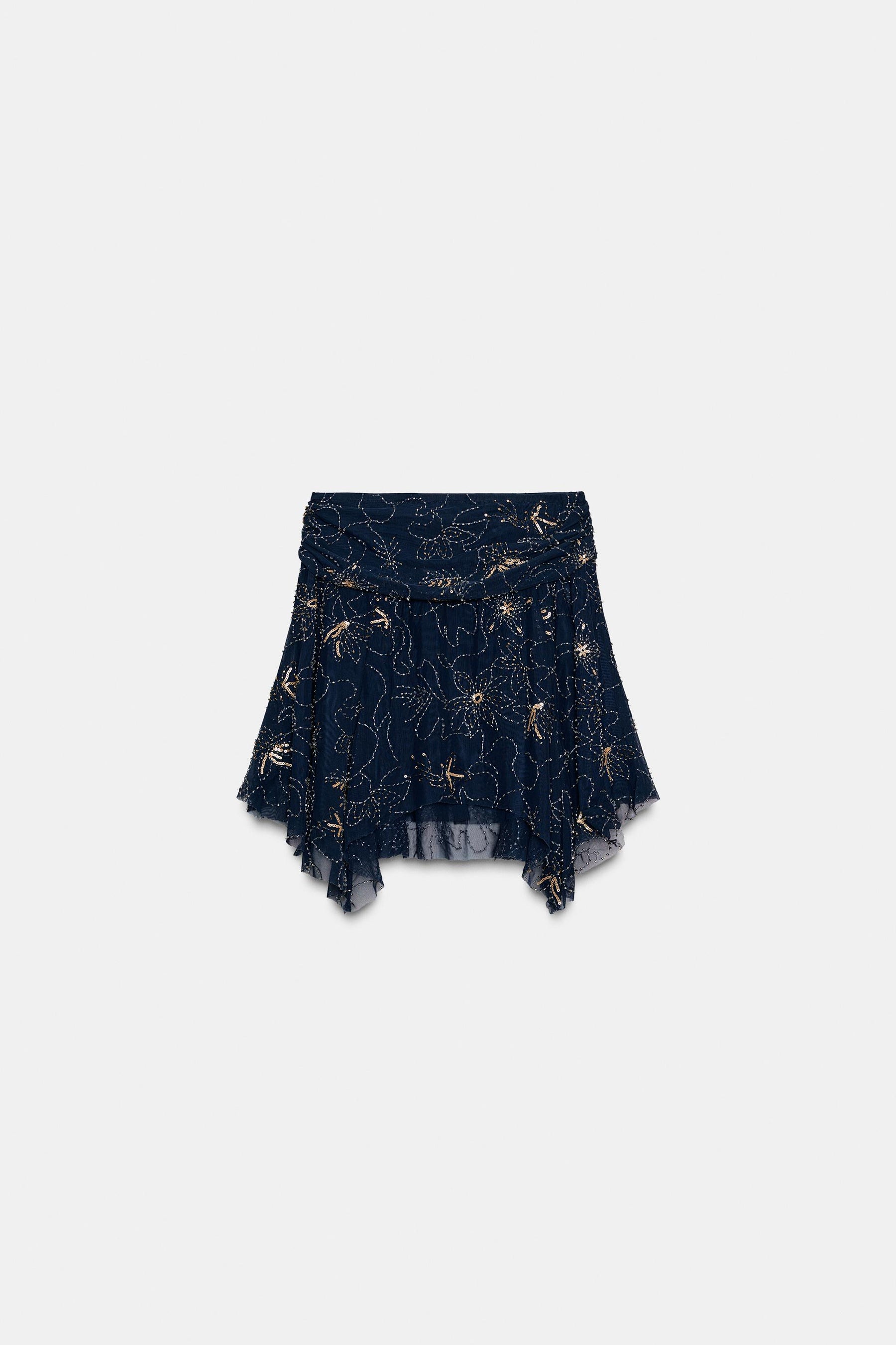 Embroidered Beaded Fashion Skirt