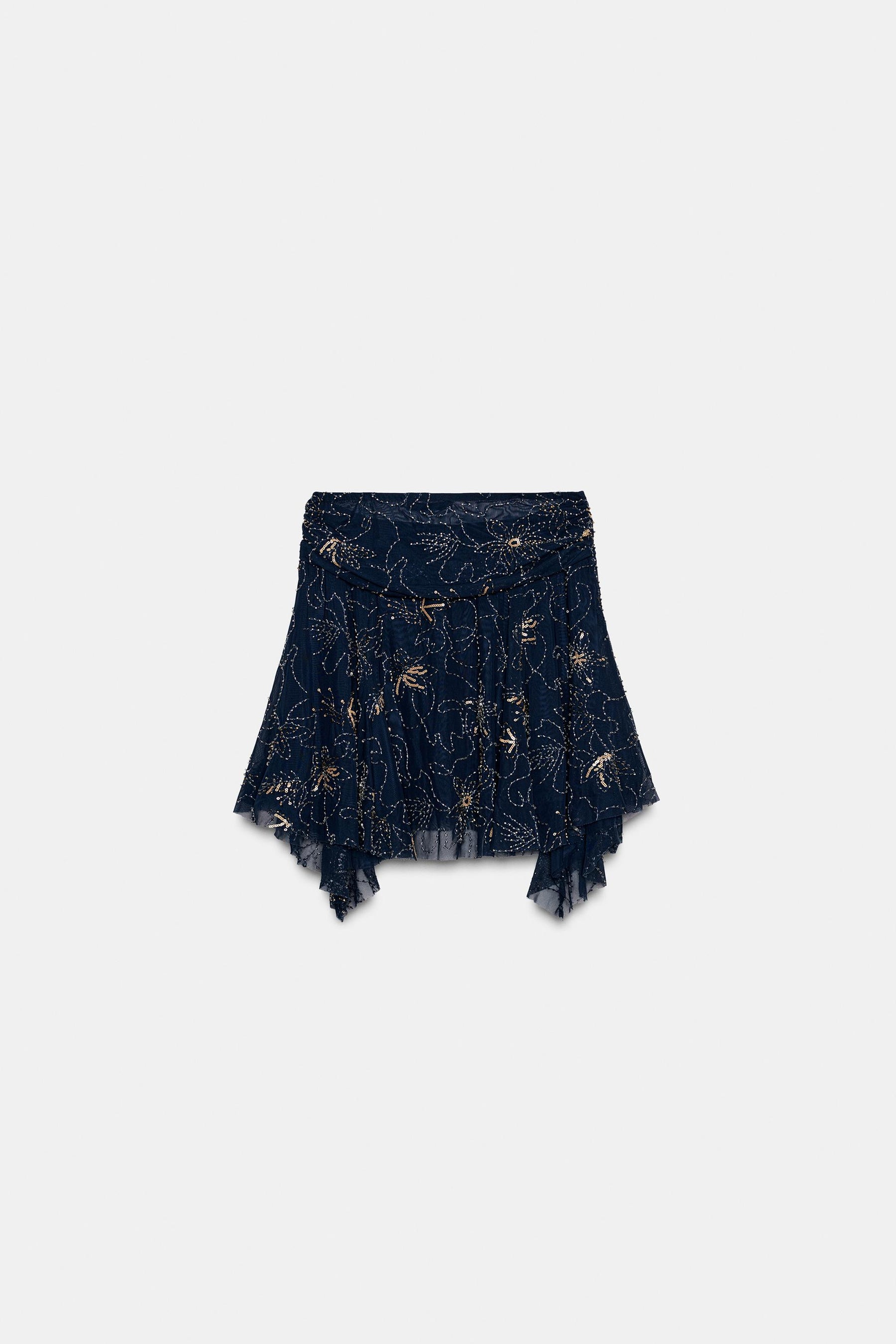 Embroidered Beaded Fashion Skirt