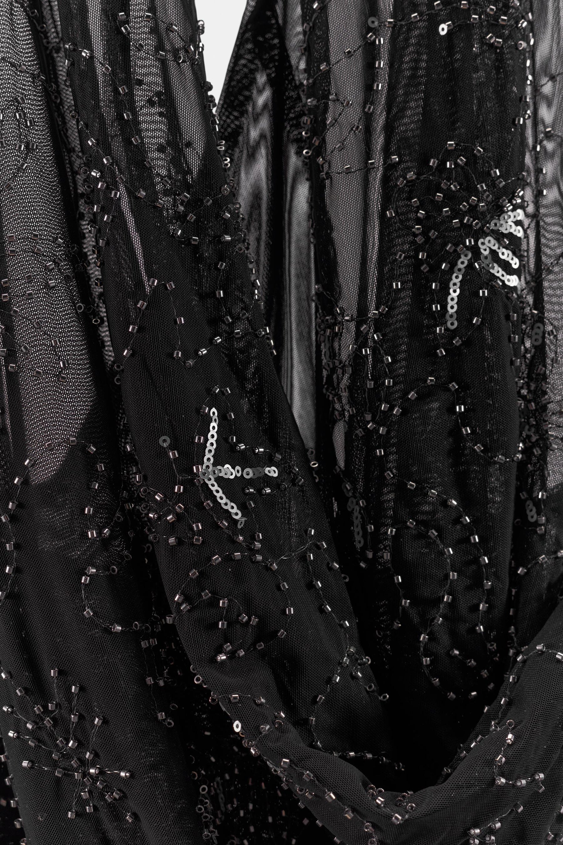 Beaded Embroidery Halter Top