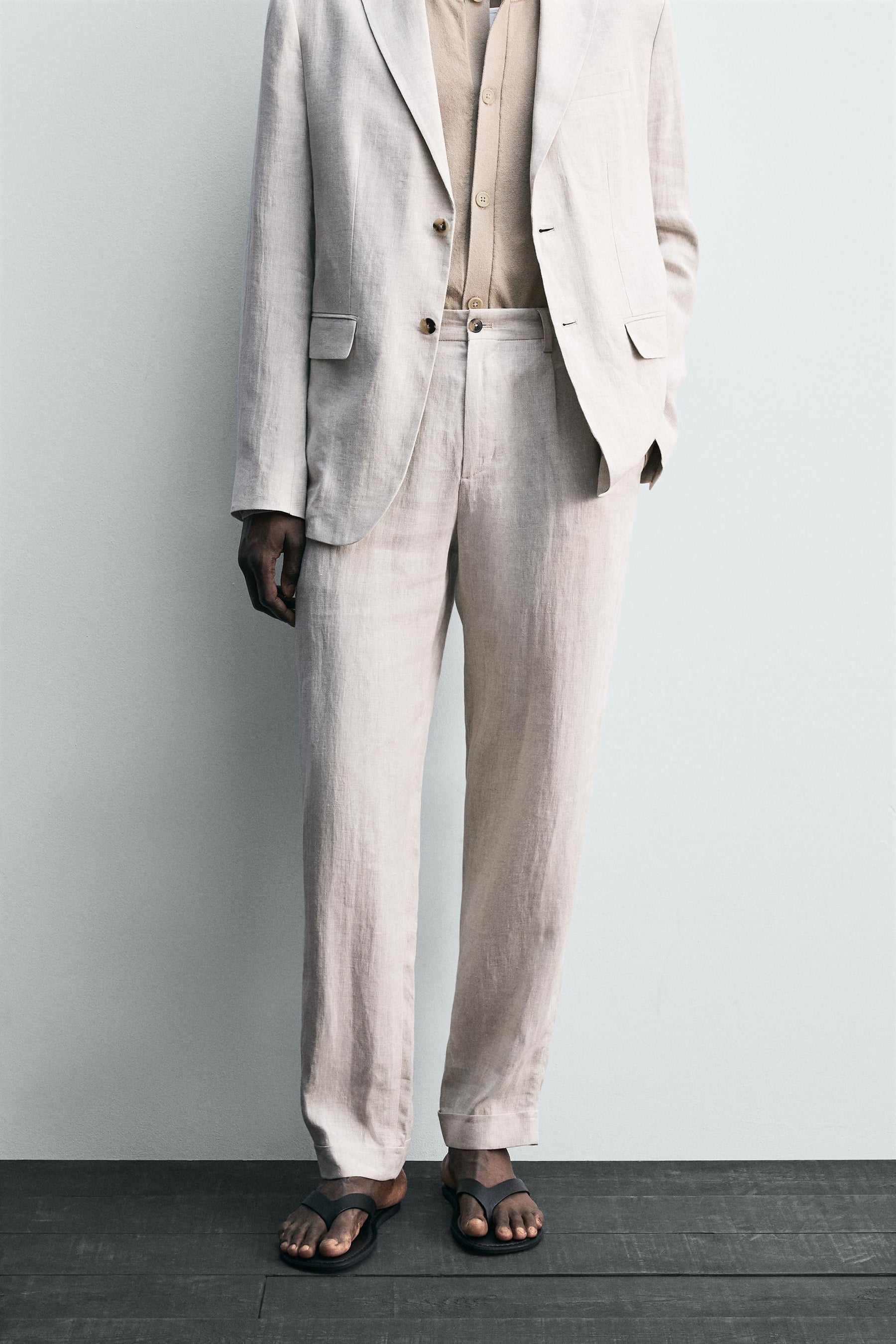 100% LINEN SUIT TROUSERS - Image 2