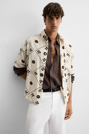 CONTRAST PRINT SHIRT - Image 5