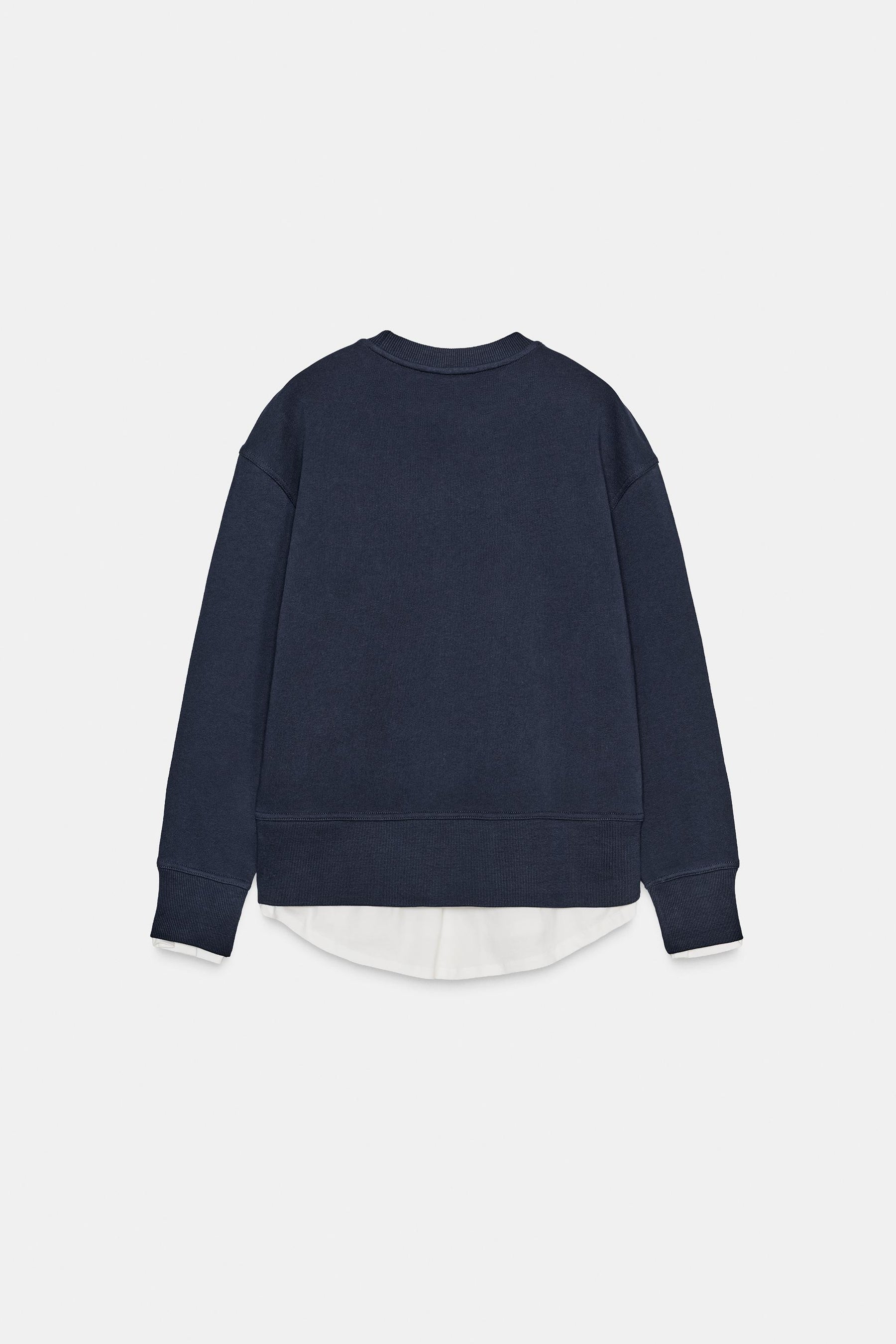PLUSH CONTRAST SWEATSHIRT