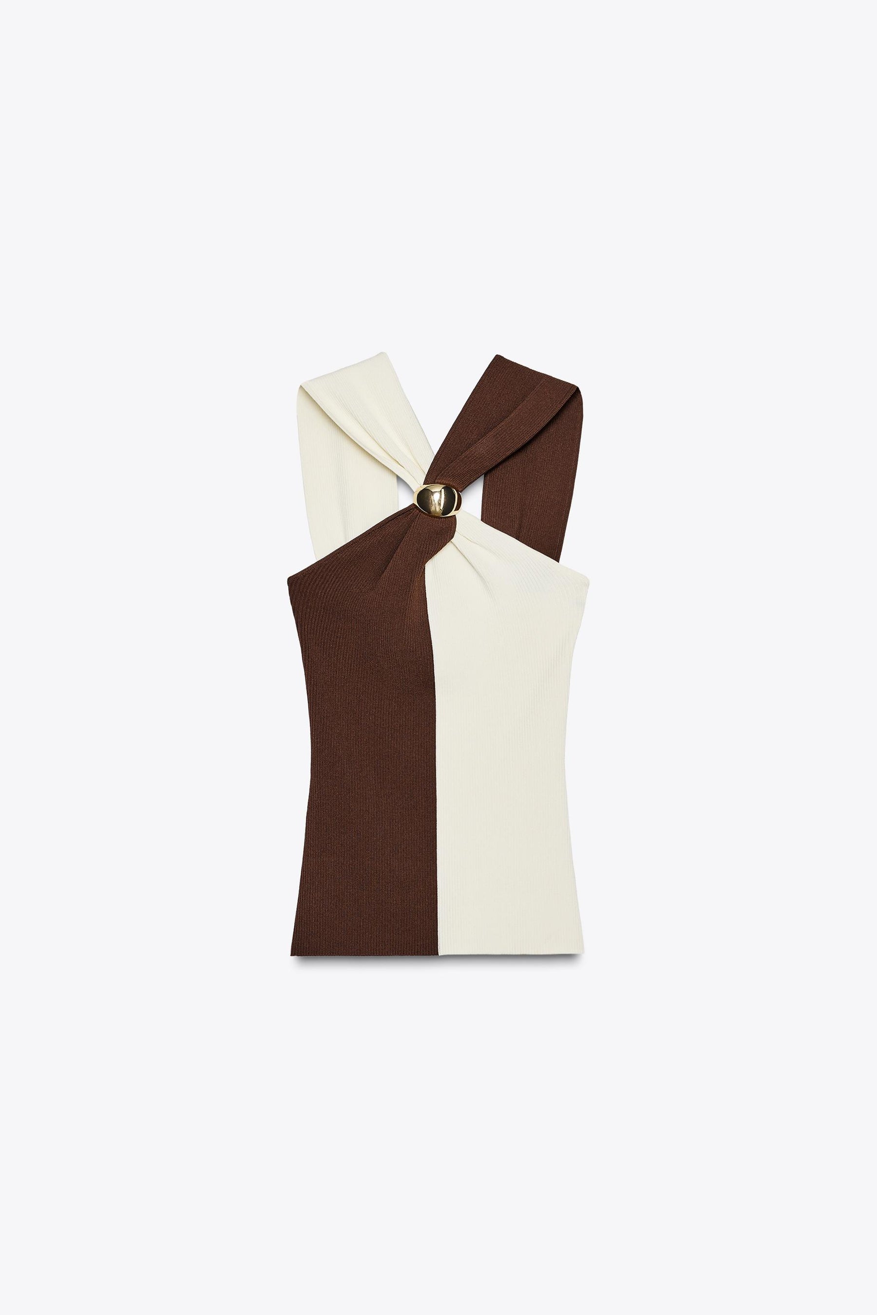 HALTER TOP WITH TRIM DETAIL - Image 5