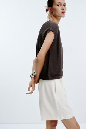 SLEEVELESS RIB KNIT TOP - Image 3