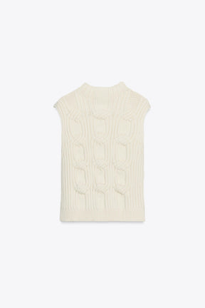 CABLE KNIT VEST - Image 5