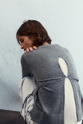 KNIT JUMPER WITH LACE-UP OPEN BACK - Image 5