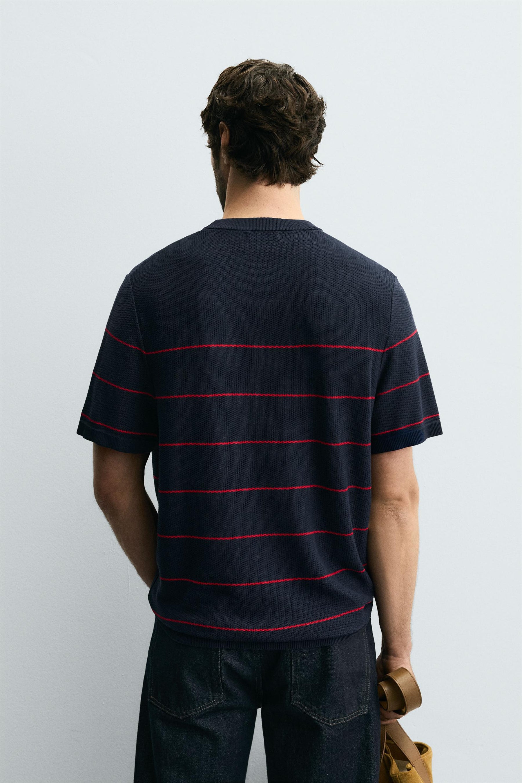 STRIPED JACQUARD KNIT T-SHIRT - Image 3