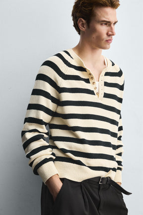 STRIPED BAKER COLLAR JUMPER - Image 5