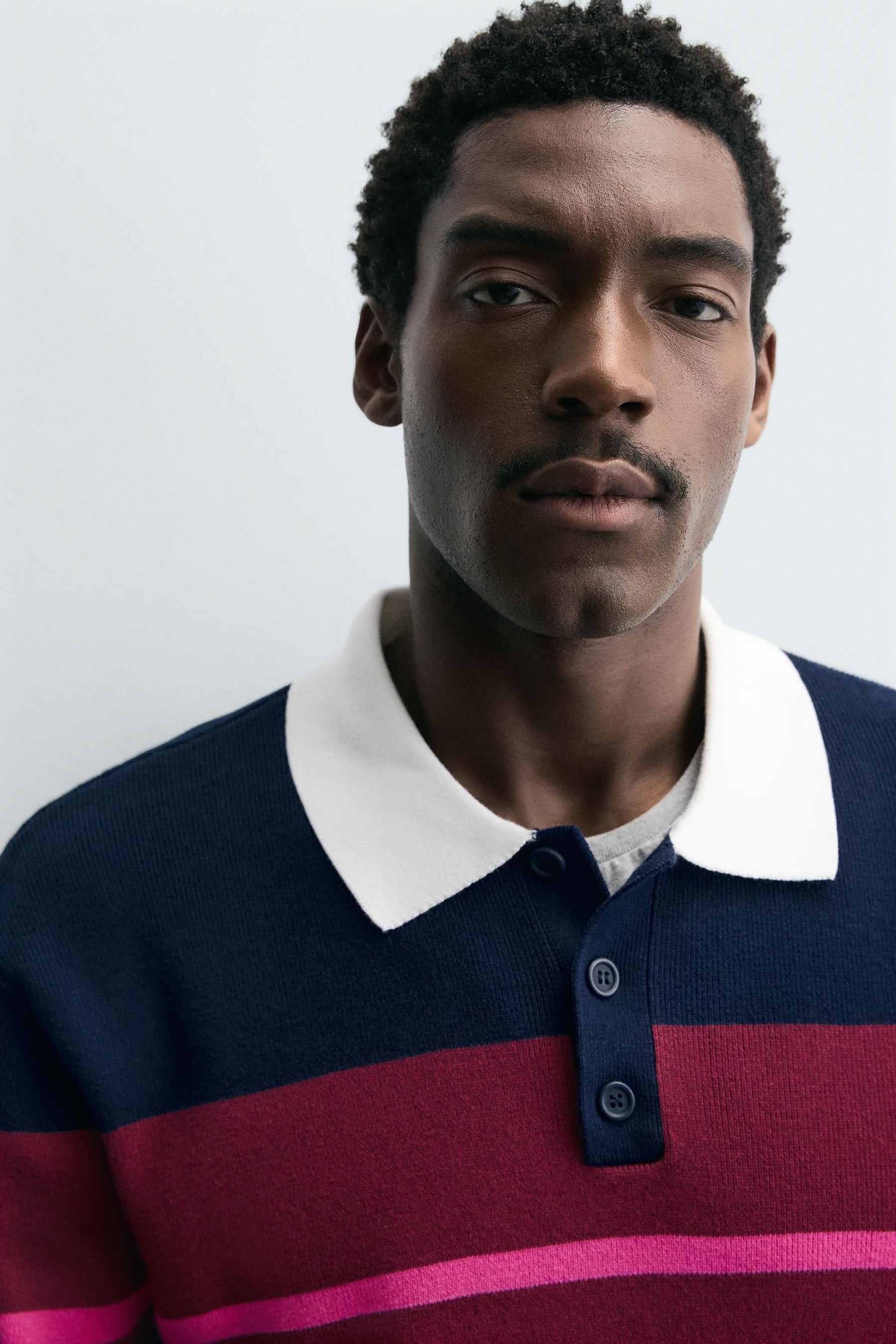 STRIPED KNITTED POLO SHIRT - Image 5