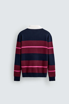 STRIPED KNITTED POLO SHIRT - Image 7